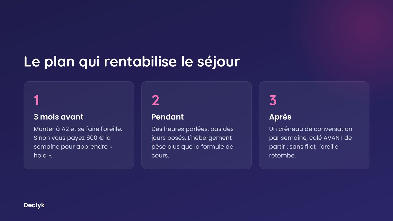 Avant, pendant, après : le plan pour rentabiliser un séjour linguistique en Espagne